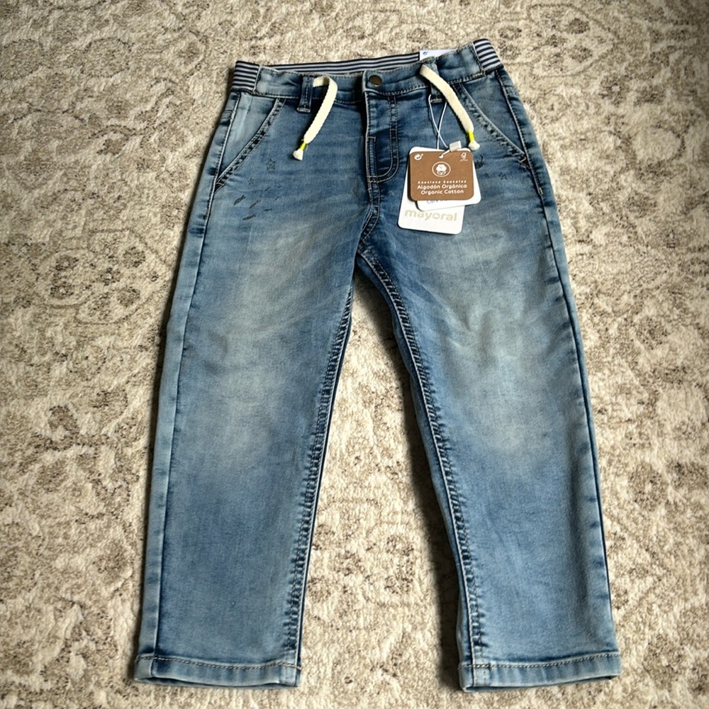 Mayoral size 36 m jogger denim new with tags